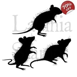 Three Woodland Mice LAV402
