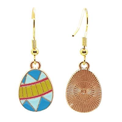 Påskägg med blått/gult mönster