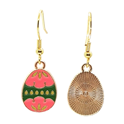 Påskägg med rosa/grönt mönster