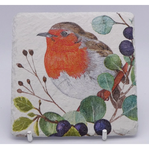 Hand decorated Slate Coaster
