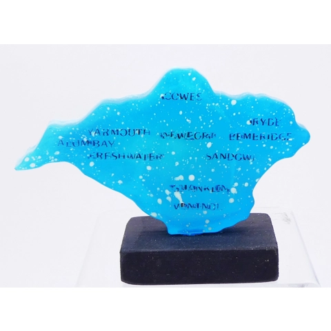 Handmade Resin isle of wight map