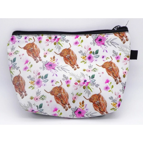 Highland Cow make up bag