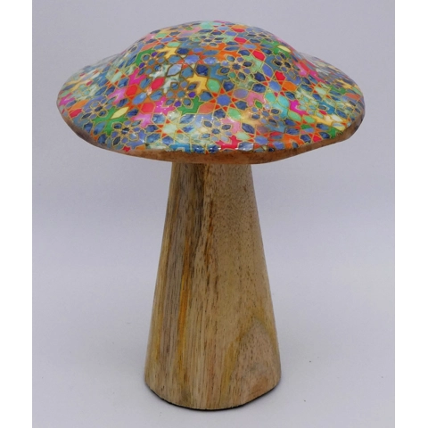 Small handmade wooden Mushroom