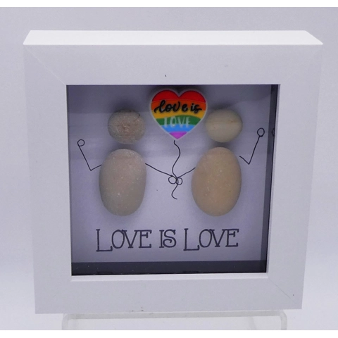 Handmade Love pebble picture