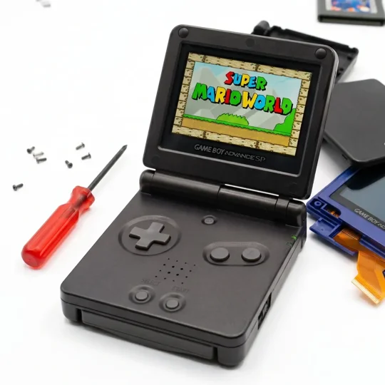 GBA SP Backlight Umbau | Display & Gehäuse-Upgrade
