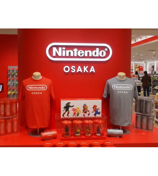 Nintendo Store Osaka T-Shirt (Rot, OVP Zylinder)
