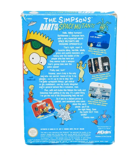 The Simpsons: Bart vs. the Space Mutants OVP (PAL-A)