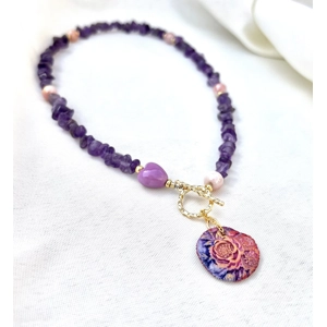 Choker (kjede)  i ametyst