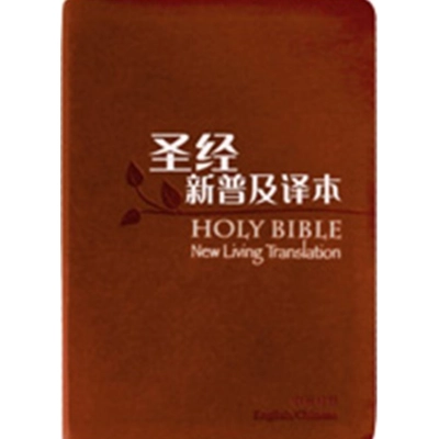 NLT / CNLT (English / Chinese) (Leather cover) Simplified Chinese 中英圣经‧新普及译本‧啡色仿皮面‧银边(简体中文)