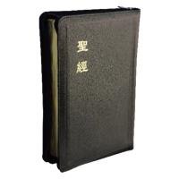 大字聖經 - 和合本黑色.皮面.金邊.拉鍊.神版 CU87AZ