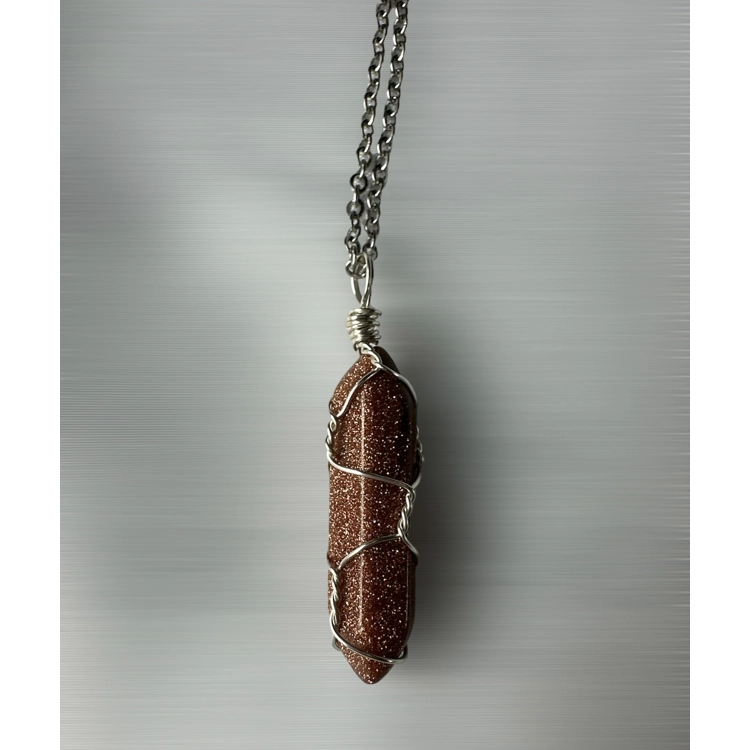 Goldstone Wire Wrapped Neckl..