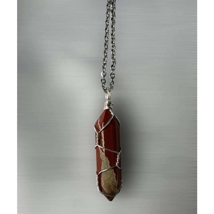 Red Jasper Wire Wrapped Neck..