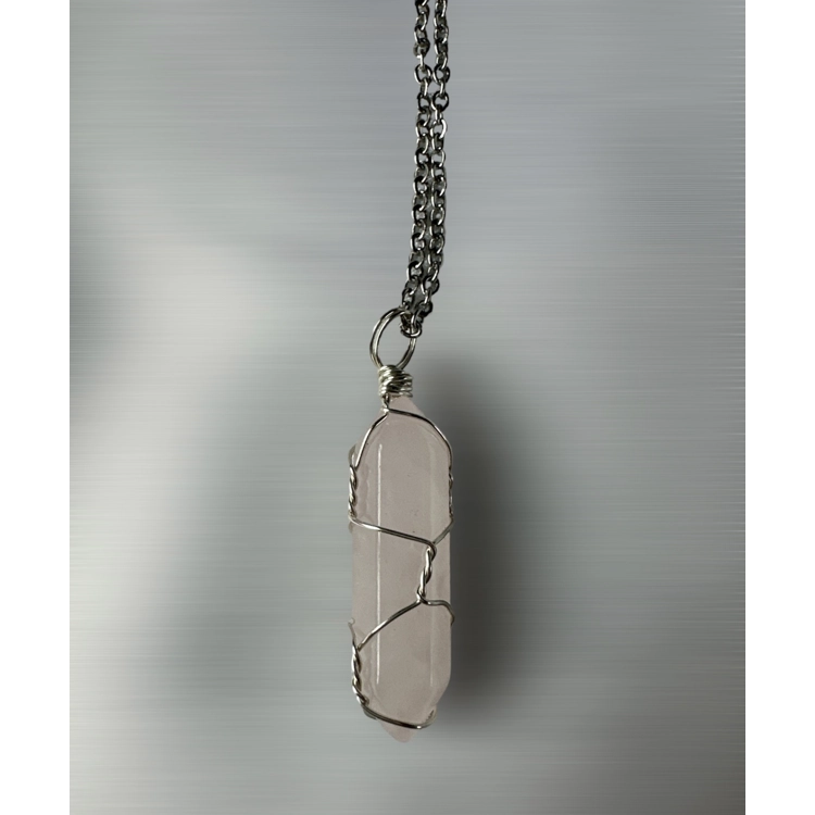Rose Quartz Wire Wrapped Nec..