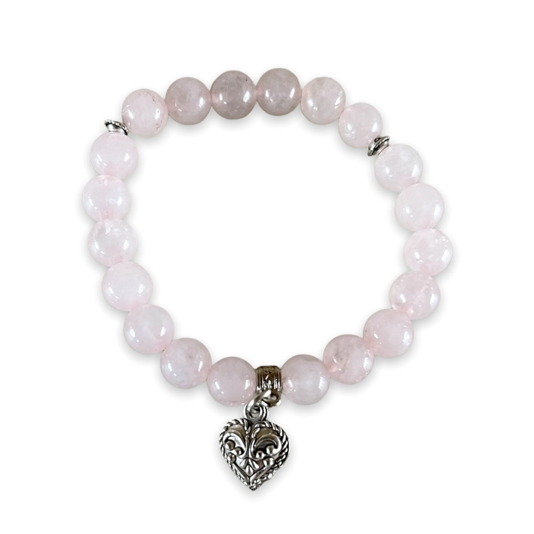 Antique Rose Quartz Bracelet