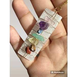 Selenite 7 Chakra Neckl..