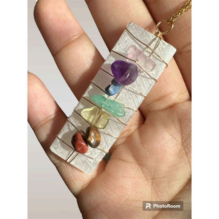 Selenite 7 Chakra Necklace