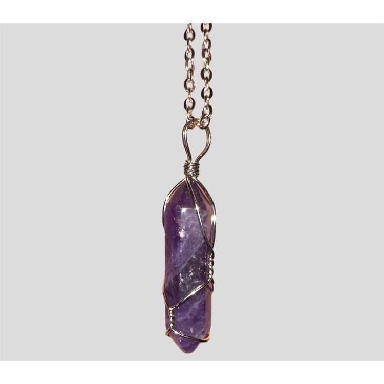 Amethyest Wire Wrapped Neckl..