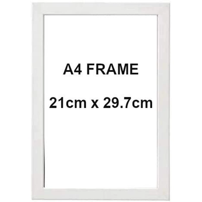 A4 White Certificate Photo Frame