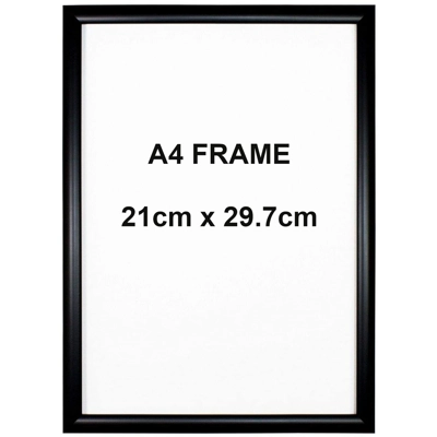 A4 Black Certificate Photo Frame