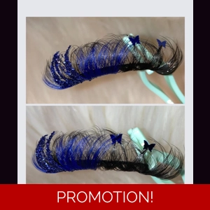 DARK BLUE GLITTER BUTTERFLY