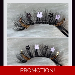 Gold light pink bunny patch