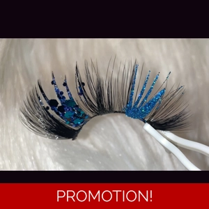 25MM Peacock blue glitter lashes