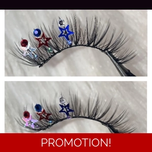 Red silver blue rhinestone stars