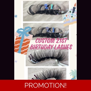 CUSTOM 21st BIRTHDAY LASHES