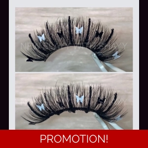 BLACK AND WHITE GLITTER BUTTERFLY