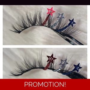 Red silver and blue shooting stars