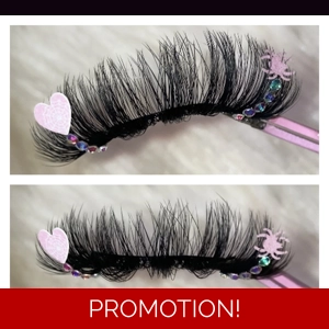 Pink rhinestone heart spider web