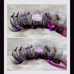 PURPLE HAPPY HALLOWEEN PUMPKIN