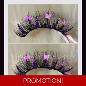 PURPLE GLITTER BOTTOM BUTTERFLY