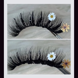 Black glitter bottom sunflower