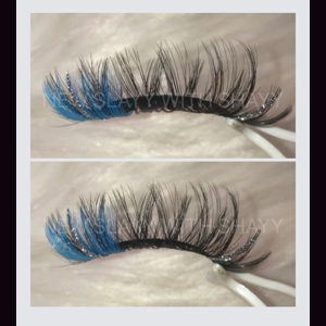 Light blue and silver glitter