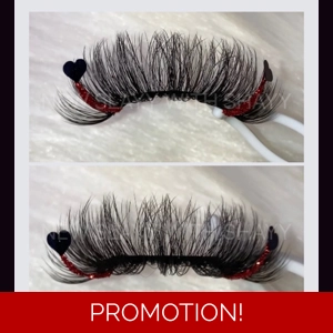 Red glitter black hearts