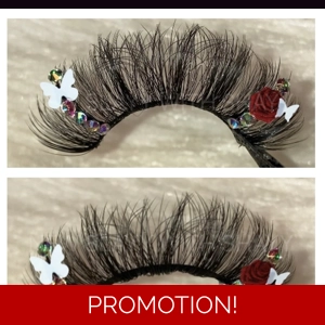 Red roses and white butterflies