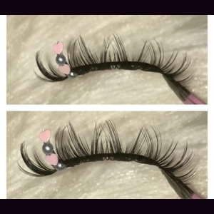 Pink heart and pearls