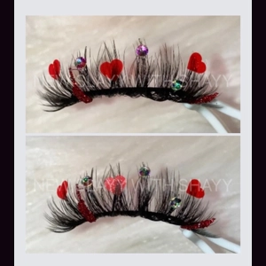 RED GLITTER RHINESTONE