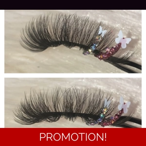 Pink glitter rhinestone and butterflies