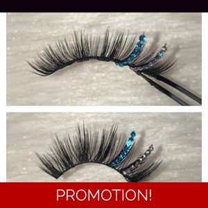 Baby blue and silver rhinestone