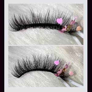 Light pink and gold glitter heart