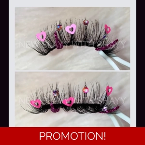 PINK GLITTER HEARTS & RHINESTONES