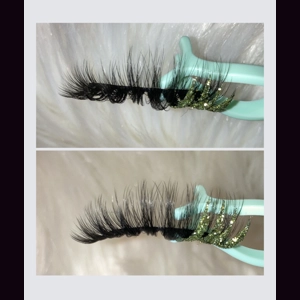 LIGHT GREEN PEEK GLITTER