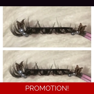 Gold butterfly and pearls