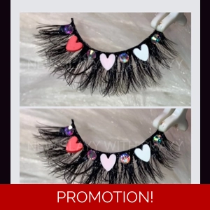 Red pink and white rhinestone