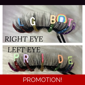 RAINBOW RIGHT EYE:LGBTQ - LEFT EYE: PRIDE