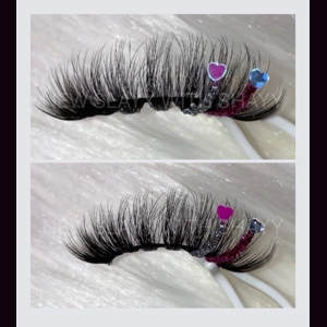 Pink & silver glitter heart