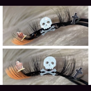 Spooky orange Grave yard