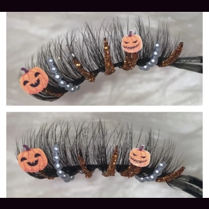 Orange glitter pearl pumpkin